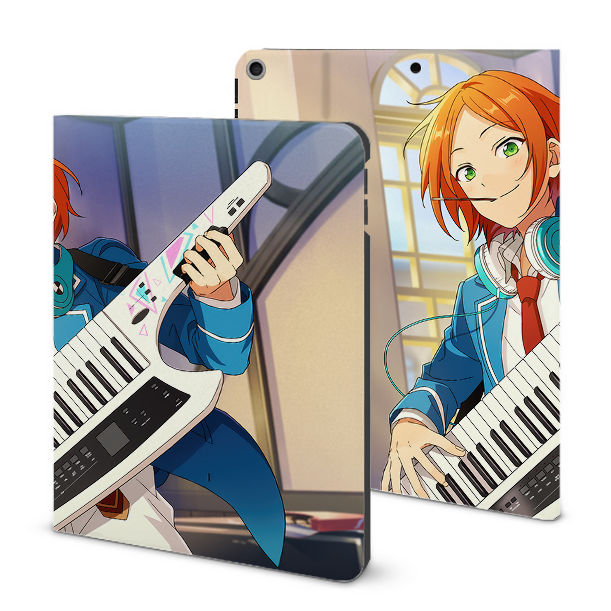 （画像用） あんさんぶるスターズ! Ensemble Stars IPad ケース ブック型 PUレザー TPU 耐衝撃 軽量 薄型 ペン収納なし 全面保護 IPad 各モデル対応